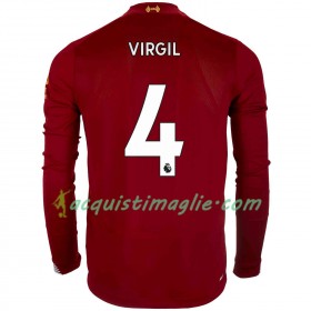 Divisa di Calcio Liverpool Virgil van Dijk 4 Prima 2019/2020 Manica Lunga